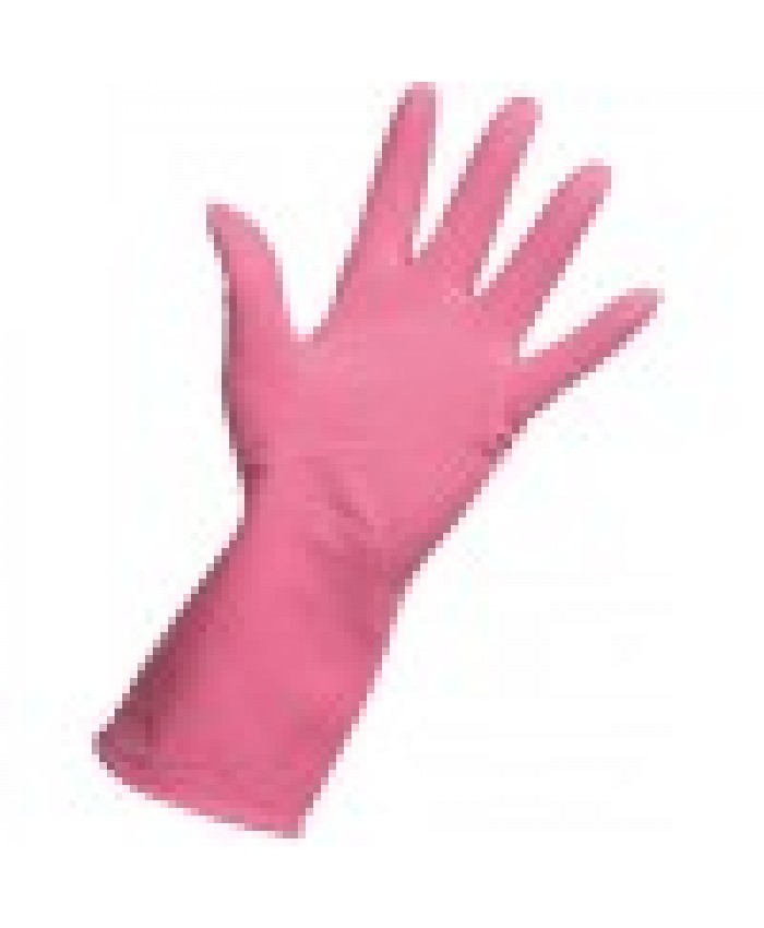 Household Rubber Gloves Small Red Clean Grip 